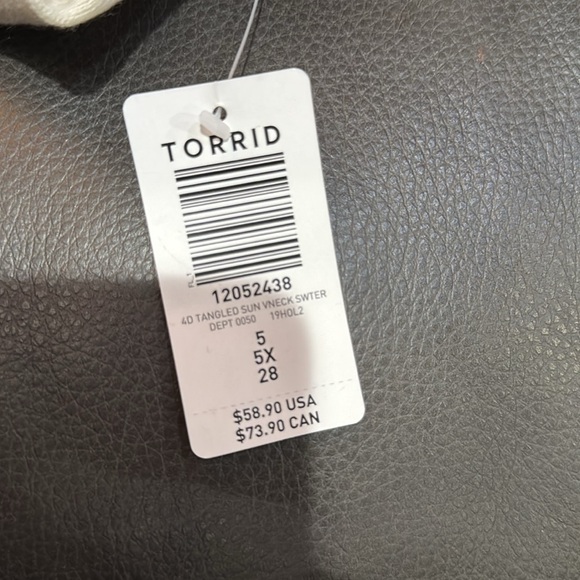 NWT Torrid/cream Disney’s Tangled light weight long sleeve layered sweater3X 5X - Picture 11 of 11